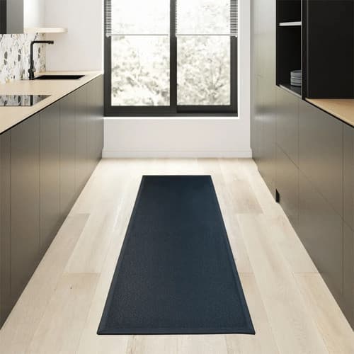 Tapete de Cozinha 50x140cm Multi Kacyumara Preto Antiderrapante Emborrachado Lavanderia Area Gourmet