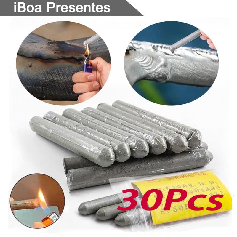 Kit 30 Haste De Soldagem De Baixa Temperatura,Material De Solda,Cobre,Ferro,Alumínio,Reparo,Kit De Agente De Fusão,Solda