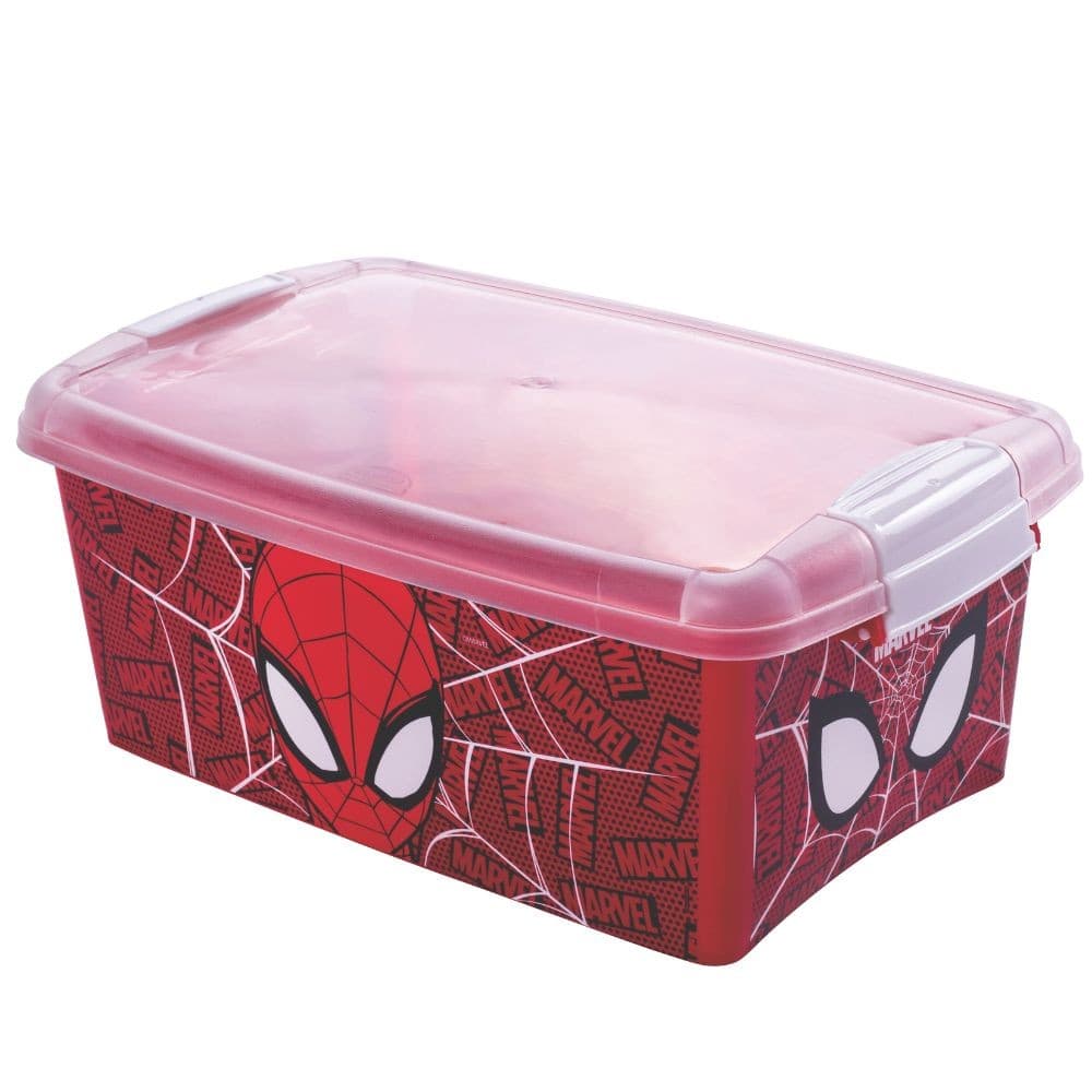Caixa organizadora com travas Homem Aranha 4,2 litros Plasutil ref. 197