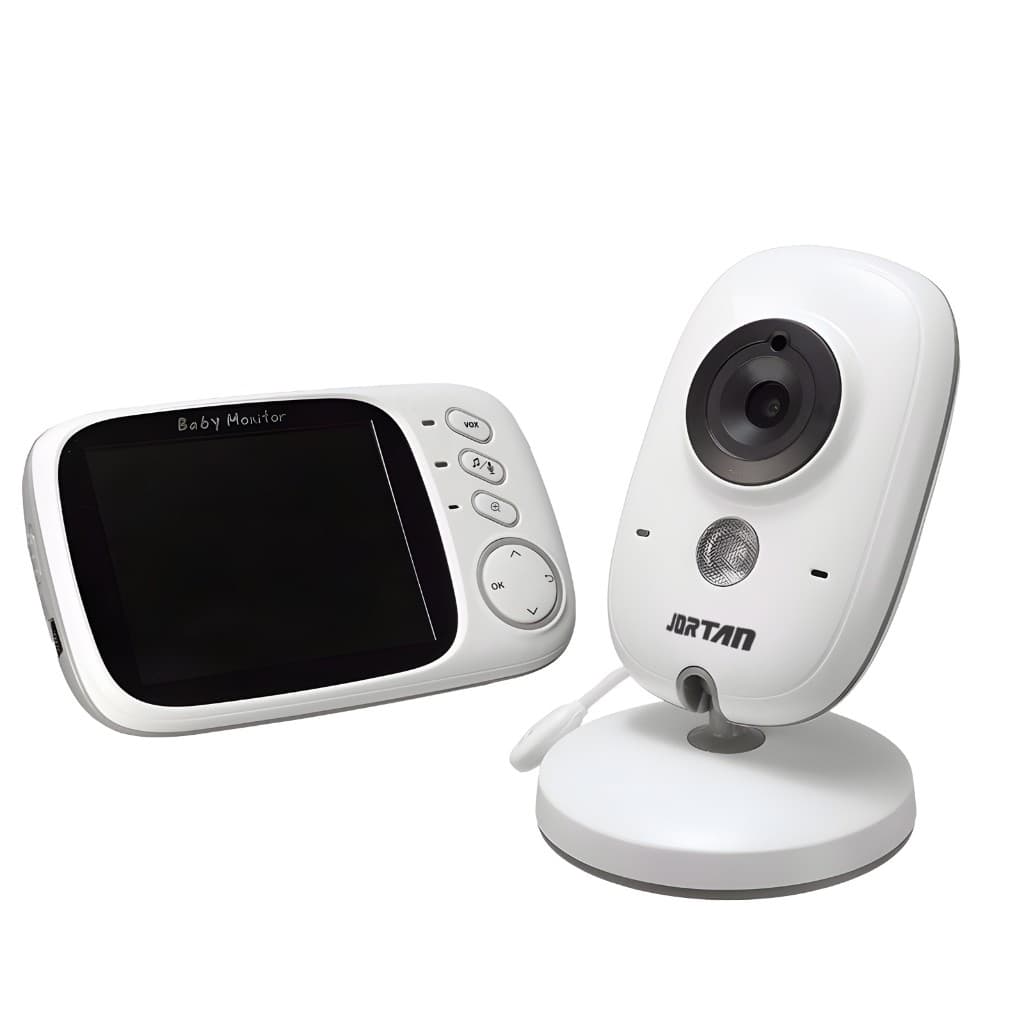 Babá Eletrônica Branca com Monitor Visão Noturna e Audio Sensor de Temperatura