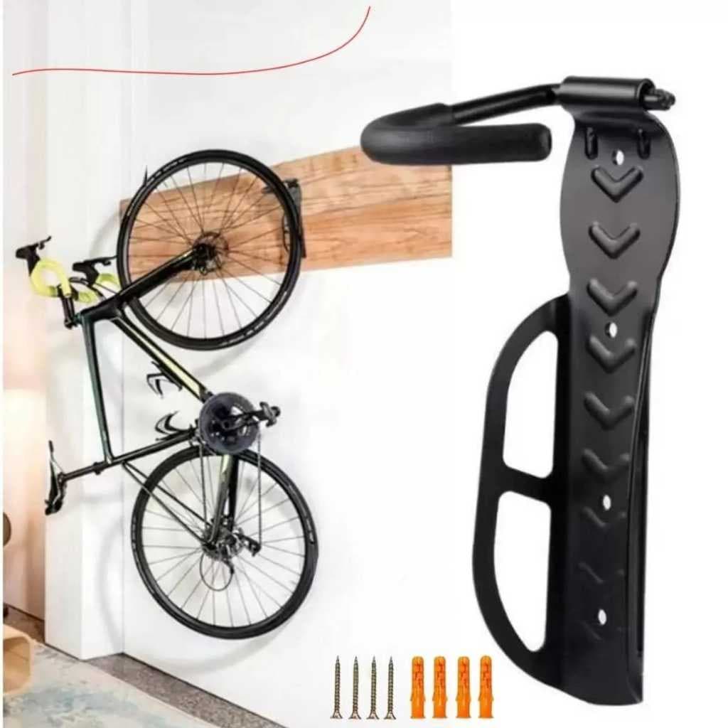 Suporte Parede Bicicleta Gancho Vertical Pendurar Bike Organizador Reforçado Mtb Speed Com Proteção