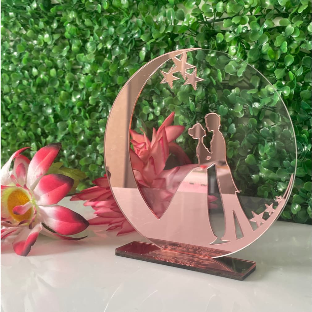 Topo de Bolo Casal Personalizado - 15cm em acrilico