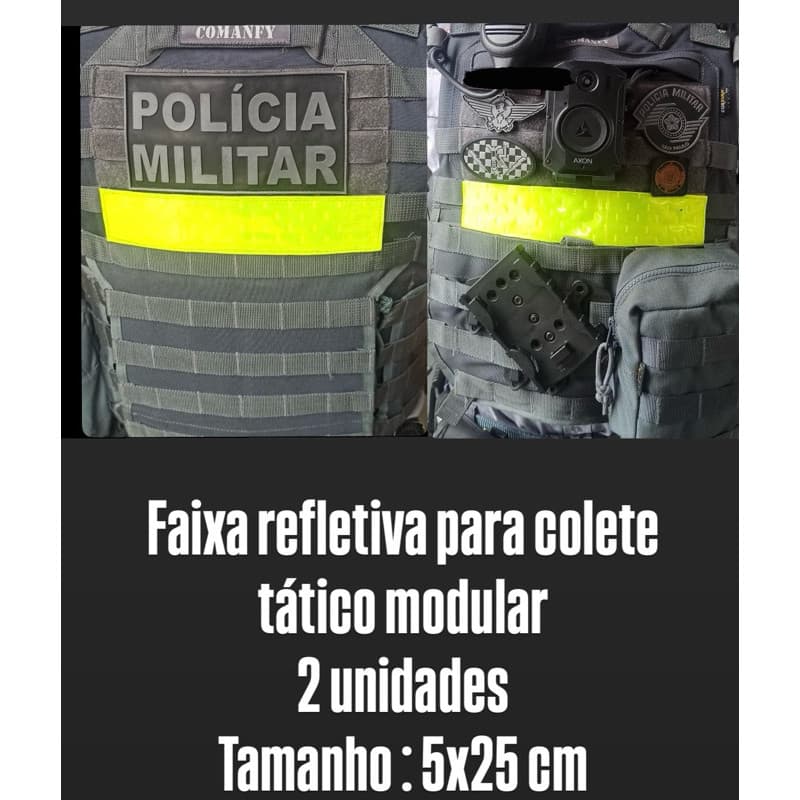 Faixa Refletiva  para colete tático  modular