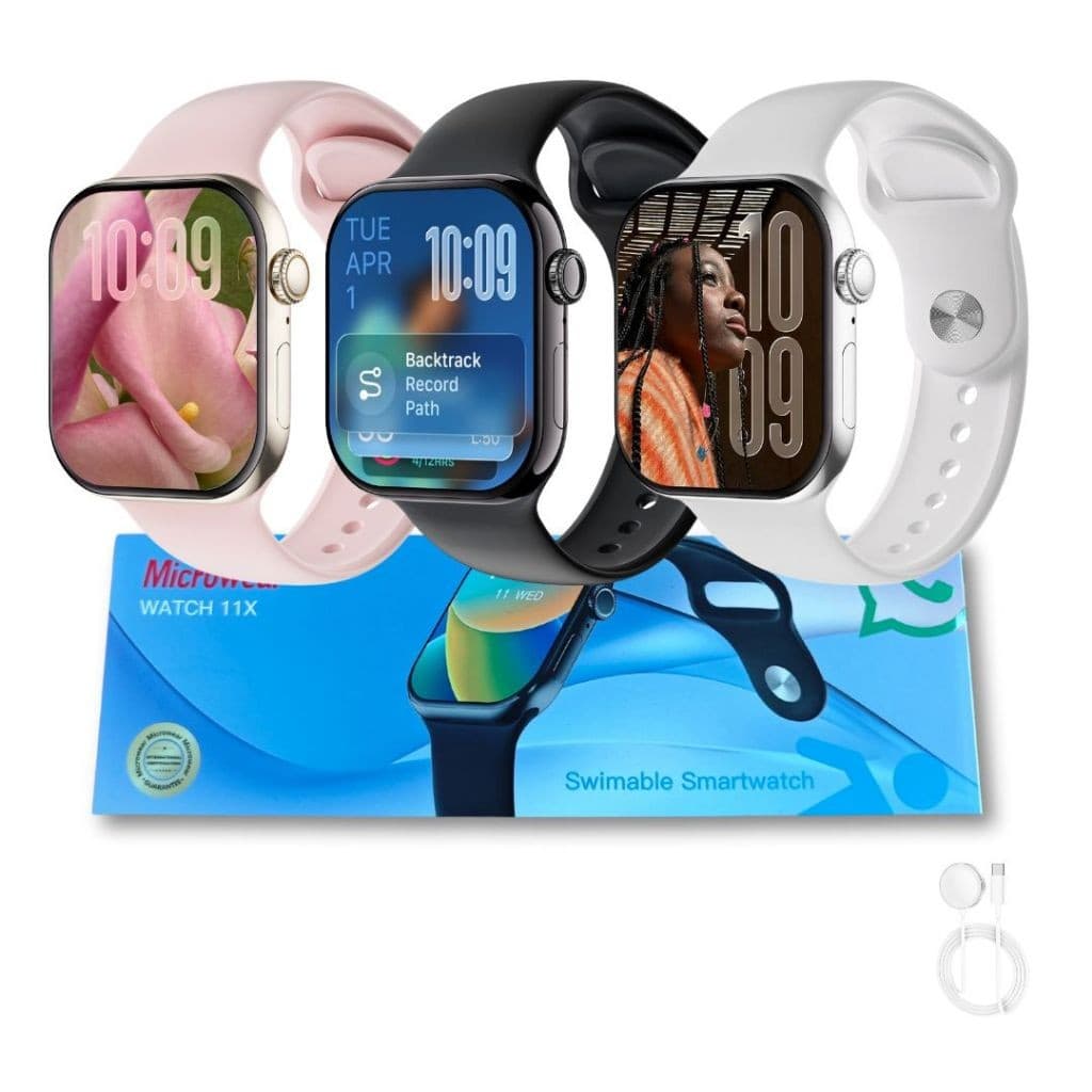 OFERTA Smartwatch Microwear W11X Série 11 Ultra HD 2,08" 46mm 1GB Resistente Água 3ATM WhatsApp Lançamento
