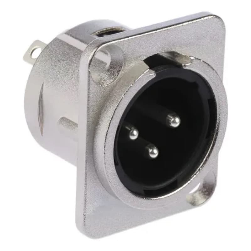 kit 10 Conector Adaptador Canon Xlr Painel macho