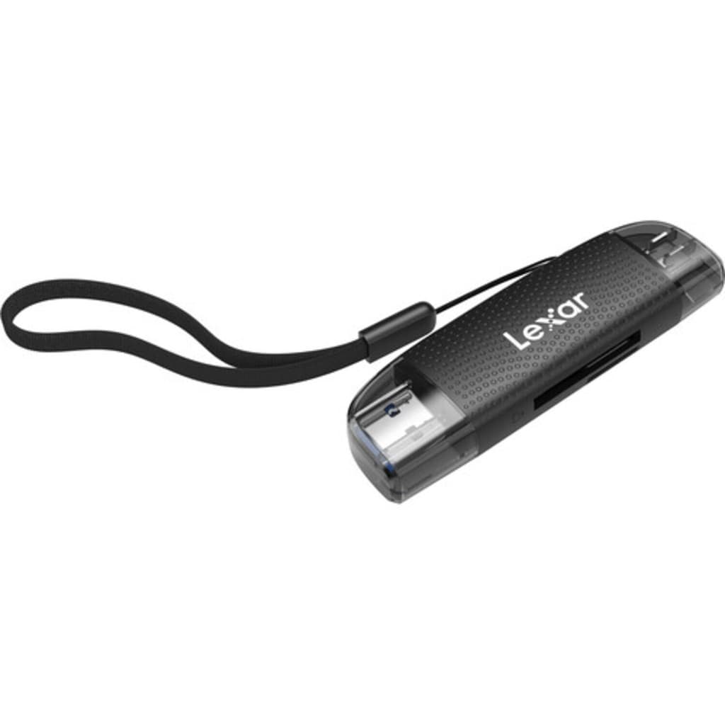 LEITOR CARTÃO LEXAR DUAL-SLOT USB-A/C LRW310X-BNBNG