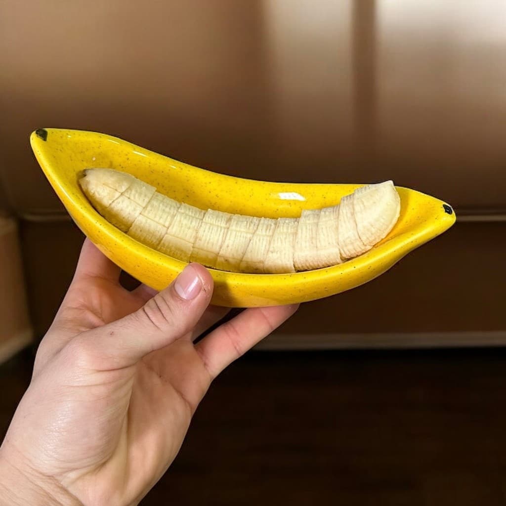 Fruteira Para Comer Banana Feito de Cerâmica Para Cozinha