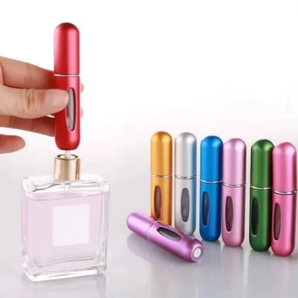 Kit 5 uni Porta Perfume Recarregavel Portatil Spray 5ml