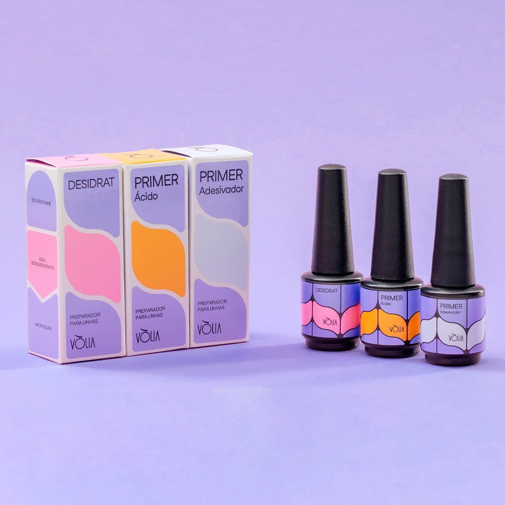 kit Volia Desidrat + Primer Acido + Primer Adesivador - 3 UNIDADES Nova Embalagem