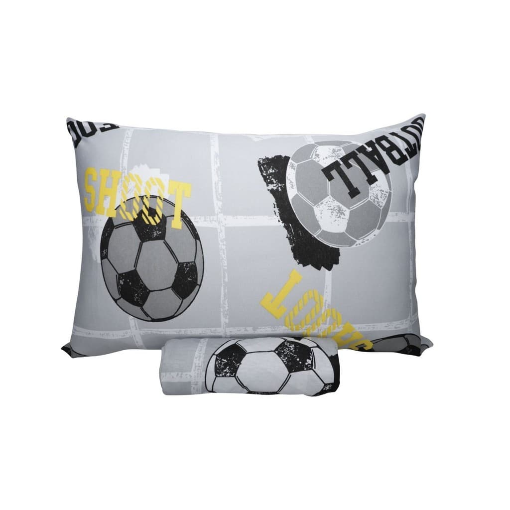 Jogo de Cama Futebol Football Kick 100% Algodão 2 Peças Portallar