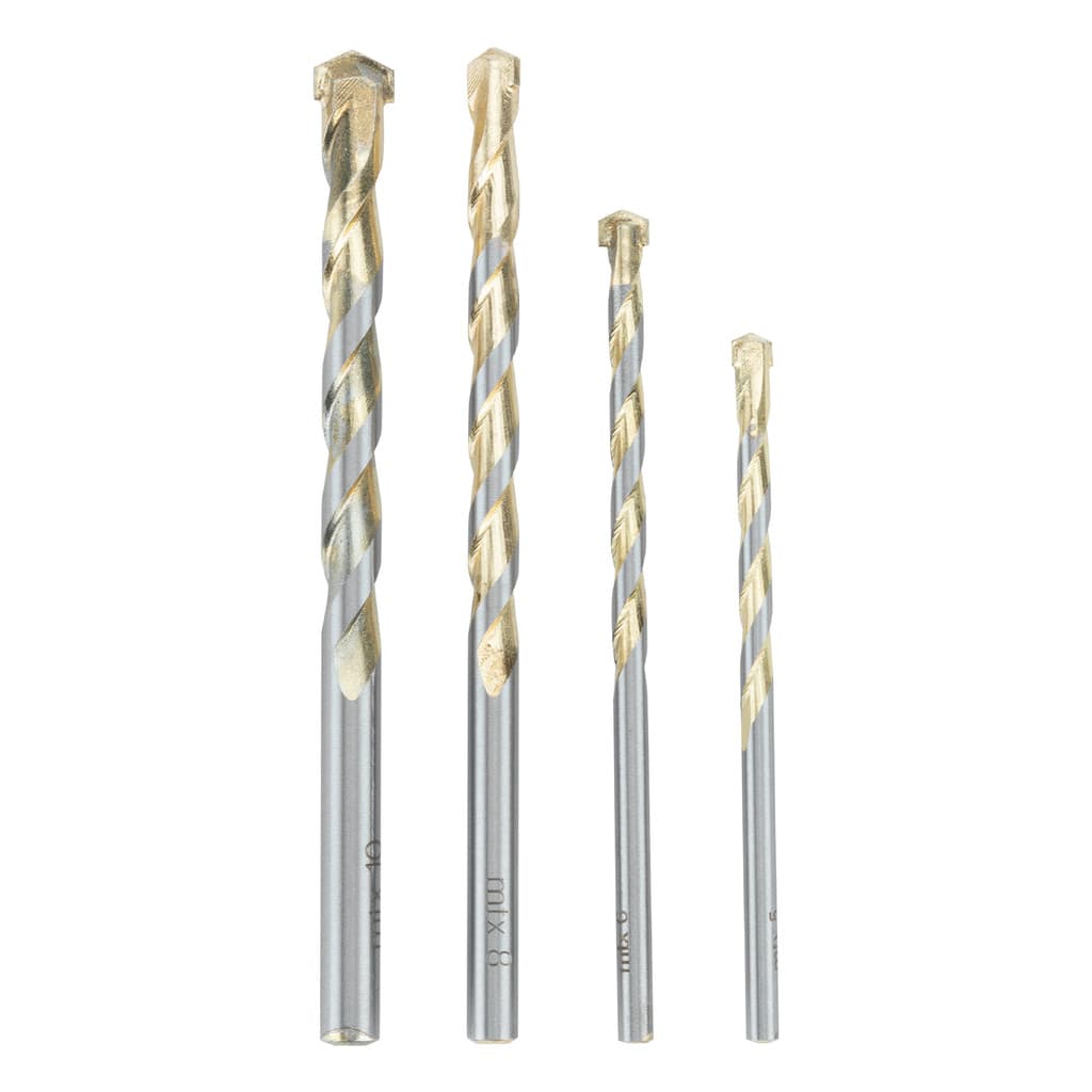 JOGO DE BROCAS PARA CONCRETO, 5-6-8-10MM, GOLDEN LINE, 4PCS // MTX