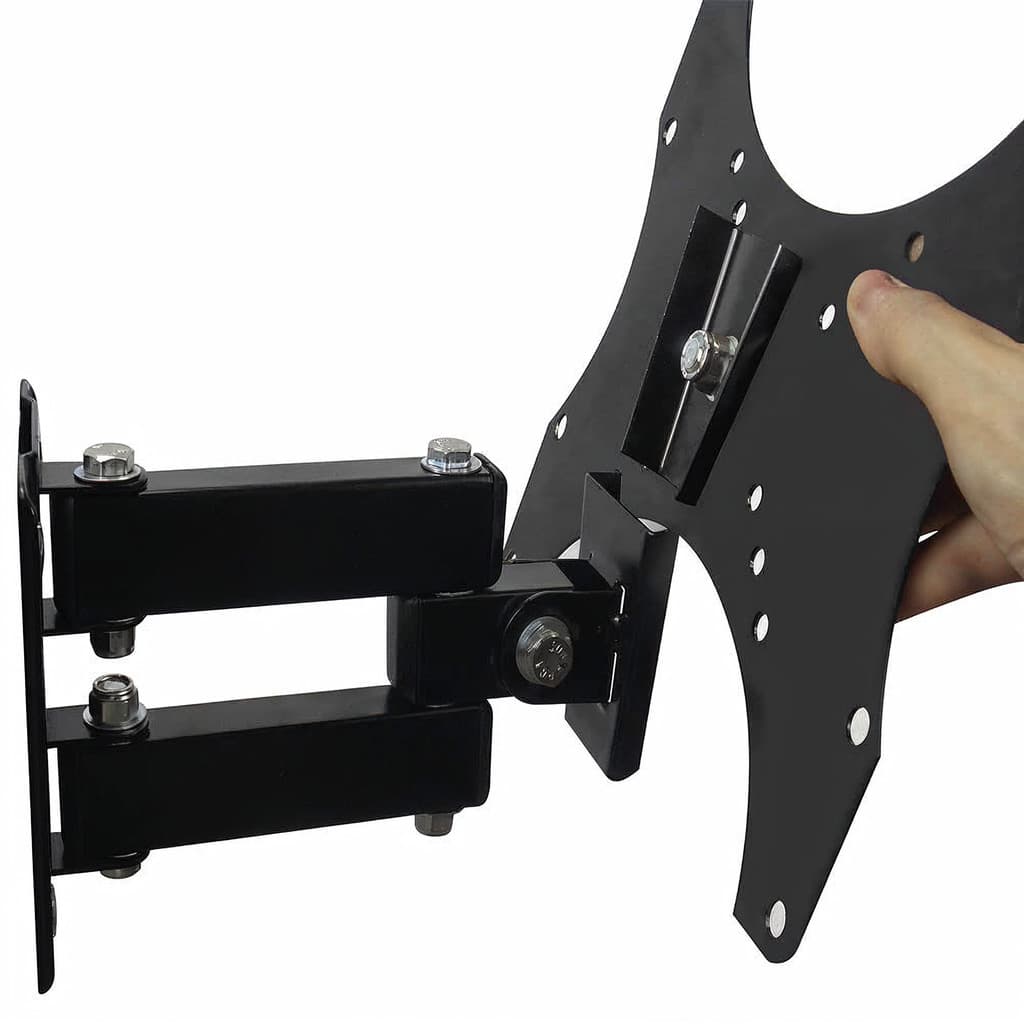 Suporte para TV Bi Articulado Com Engate Rápido LED LCD Smart Até 42" Inclinação 30° Rotação 360° VESA 200x200 - 7A2
