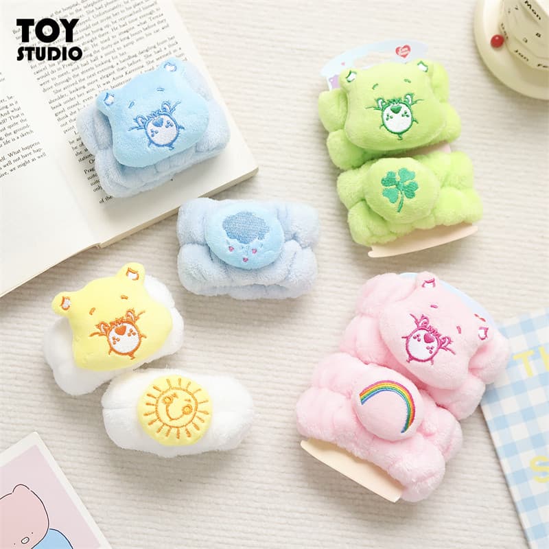 Genuíno amor urso elástico alça de pulso lavagem rosto lavagem mãos absorver água toalha Material manga à prova de umida