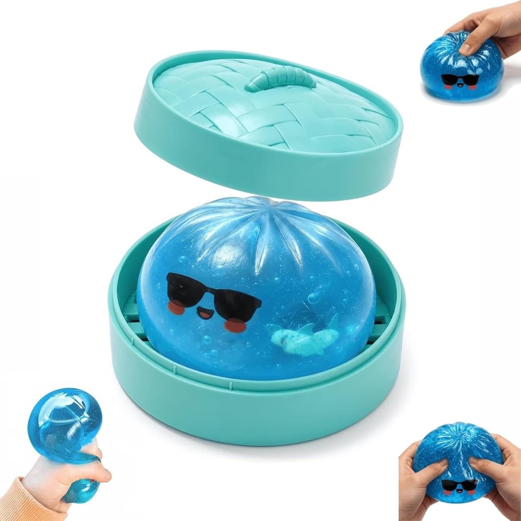 Bolinho De Tubarão Glitter Brinquedos Moles Com Caixa Um Alívio Do Estresse Sensorial Brinquedo Para Crianças Adultos Fe