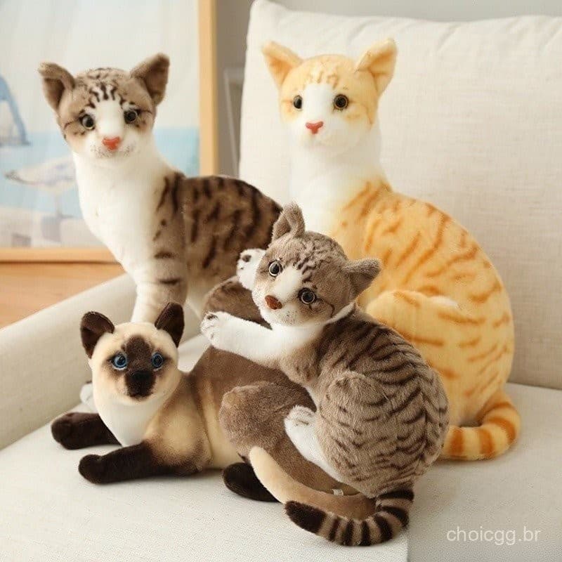 Brinquedo de Pelúcia de Gato Siamês 20-32CM Brinquedo de Gato Realista / Presente de Aniversário para Crianças / Decoraç