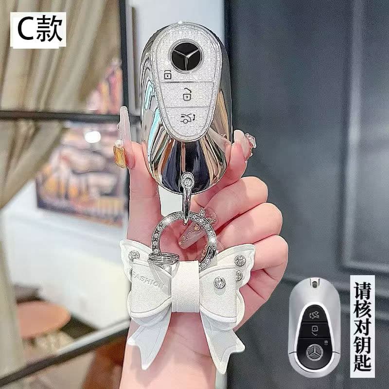 Adequado para 24/25/26 Mercedes-Benz E-Class caso chave E300L E260L controle remoto caso protetor chave chaveiro