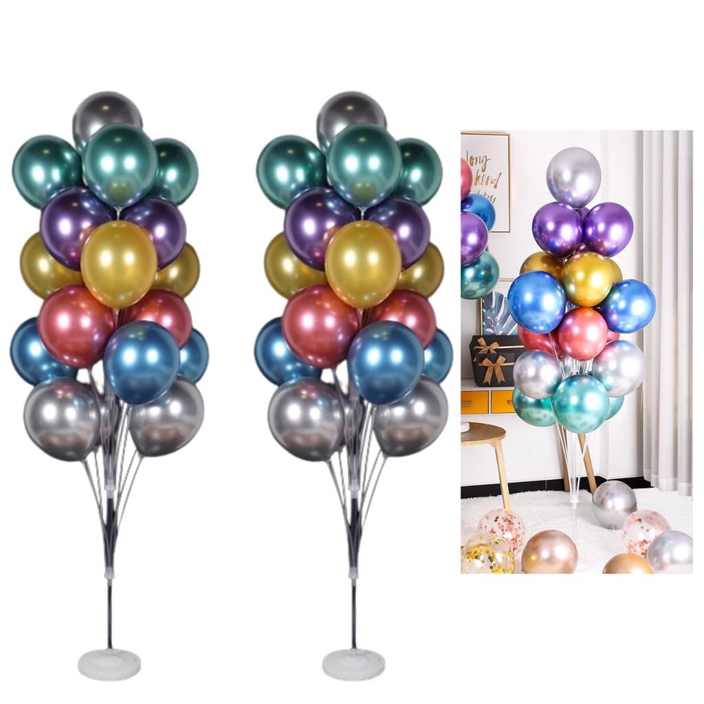 Kit 2 Suporte De Chão 1,68 Cm Porta Balão Para 19 Balões