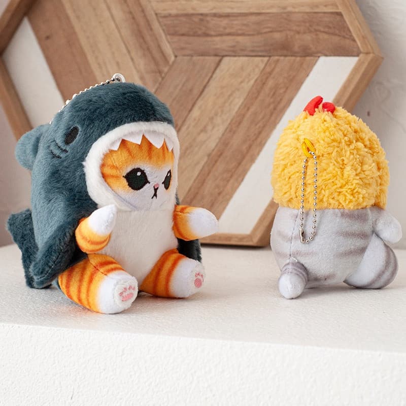 2023 Brinquedo de Pelúcia em Forma de Peixe Fofo, Tubarão, Gato, Ornamento de Natal, Chaveiro