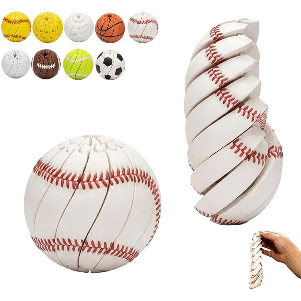 Brinquedo Anti-estresse em Forma de Bola de Beisebol, Spinner Sensorial de Mesa com Impressão 3D para Torcer e Girar e B