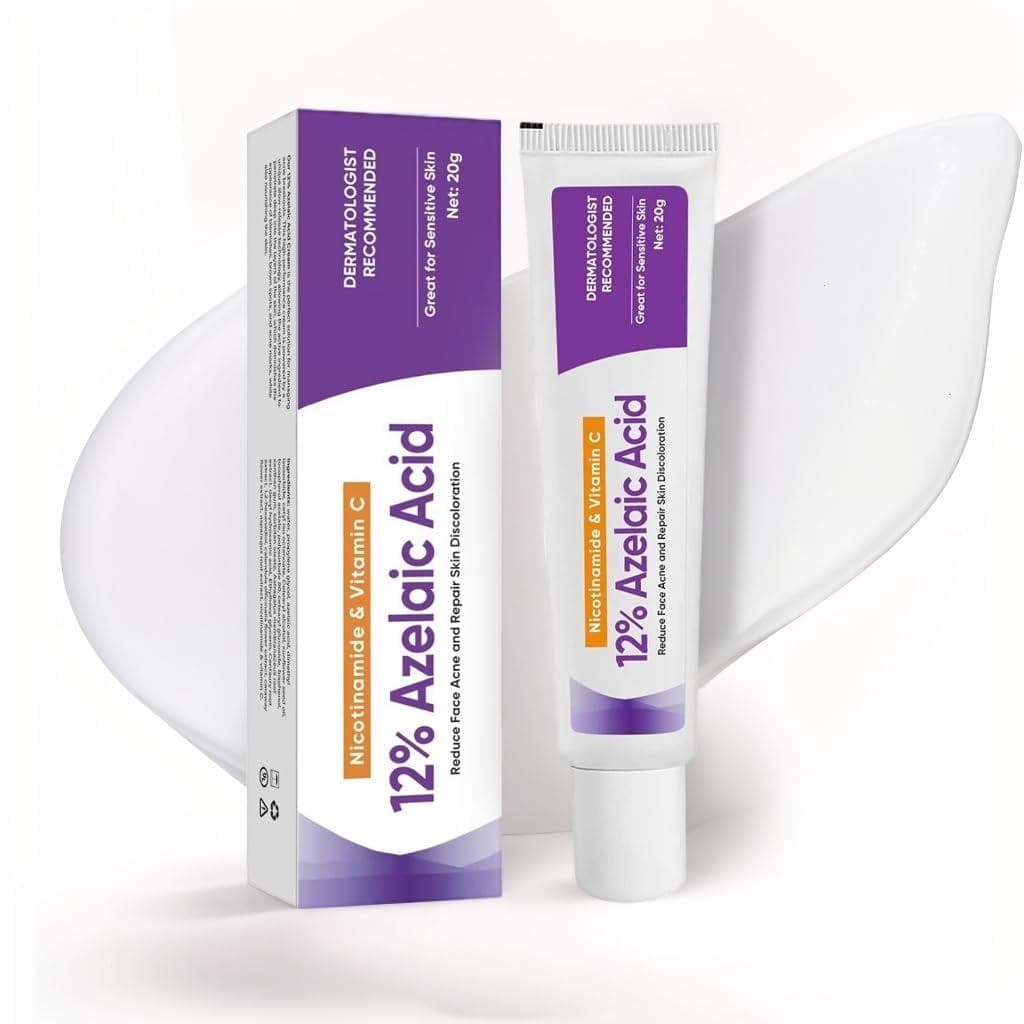 Sérum de Ácido Azelaico 12%, Creme Facial de Ácido Azelaico, Ácido Hialurônico e Niacinamida, Reduz Vermelhidão, Trata A