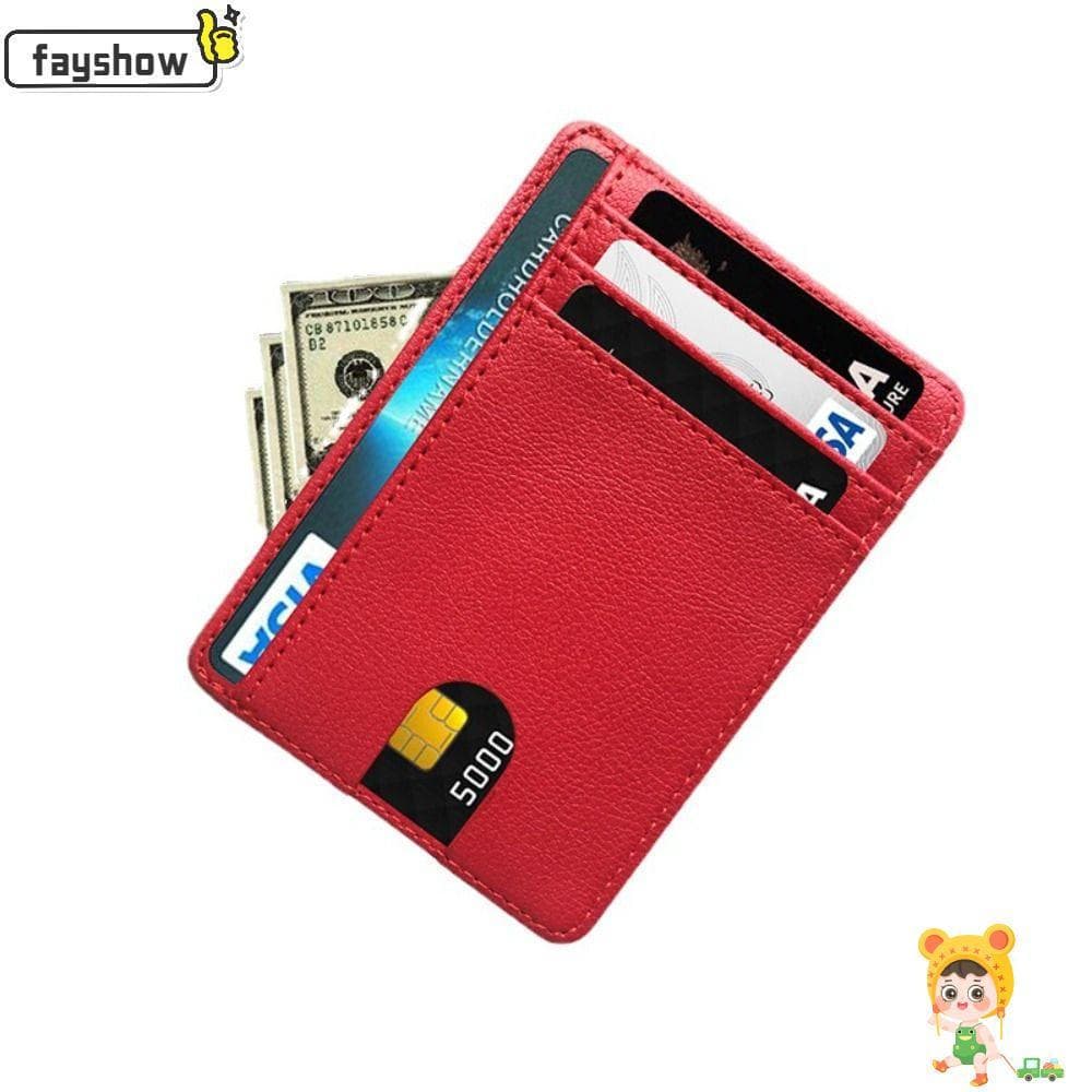 FAYSHOW RFID Bloqueio Moda Bolsas Mini Bolsa Cartões De Crédito Carteira Capa Para Dinheiro 8 Slots