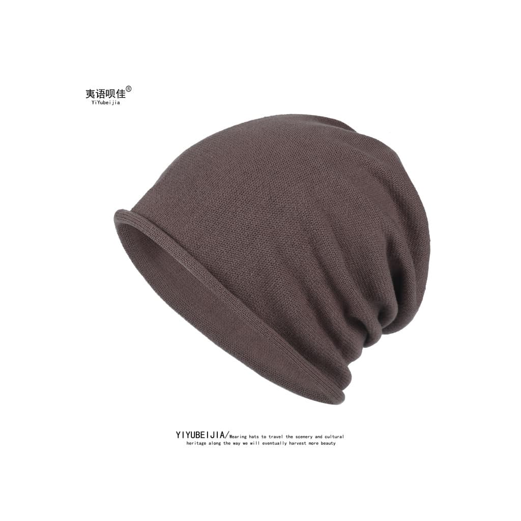 Outono inverno chapéu feminino cabeça boné versão coreana pilha boné de lã de camada única simples pulôver boné masculin