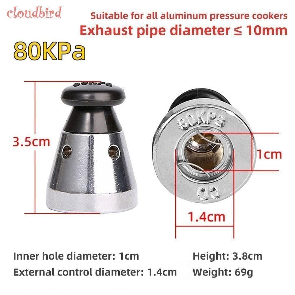 Válvula de Segurança Universal 80KPA para Panelas de Pressão - Limitador de Escape de Substituição para Uso na Cozinha