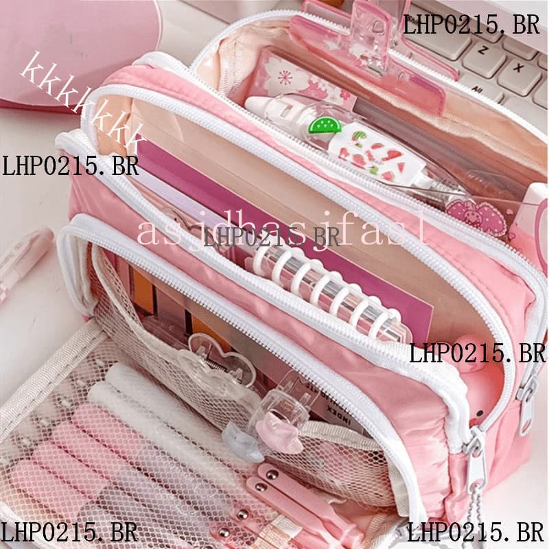 Estojo Kawaii Para Lápis Grande Capacidade Com Porta-Caneta Fofo Estudantes De Volta Às Aulas Papelaria Coreana