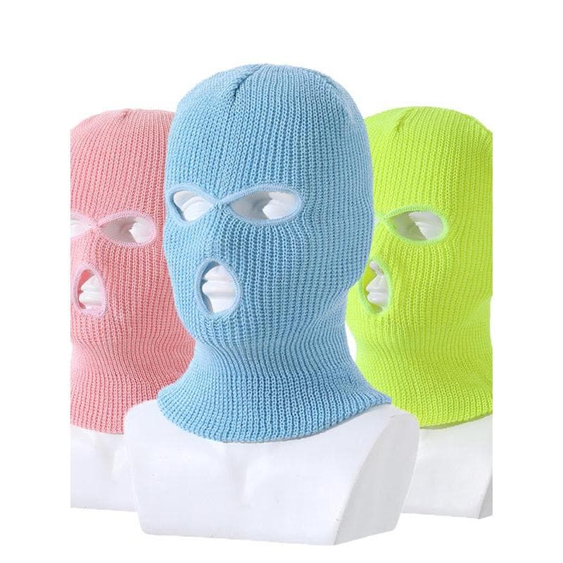 Amazon inverno três buracos Barackla chapéu esqui ciclismo esportes máscara quente chapéu de festa de Halloween estoque