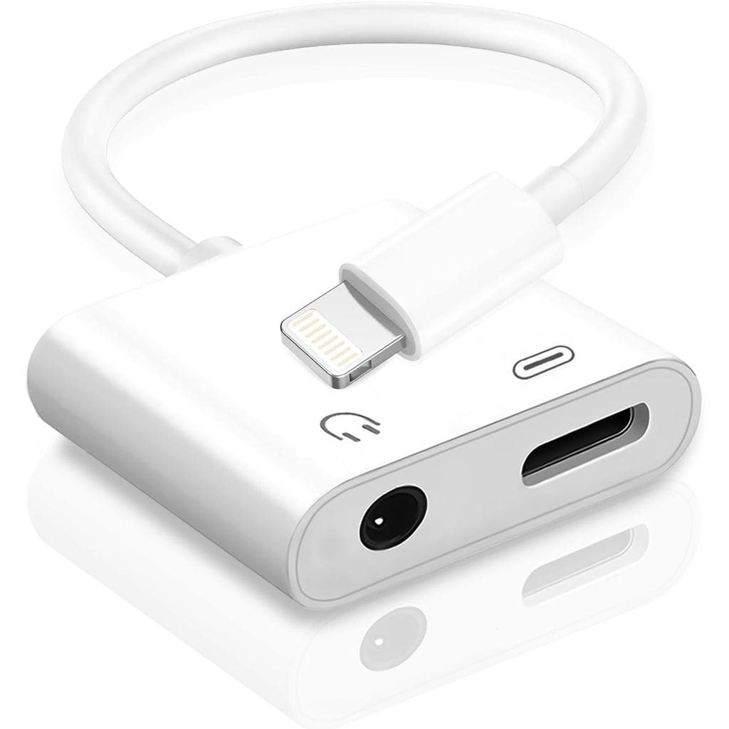 ADAPTADOR OTG LIGHTNING COMPATÍVEL IPHONE 8 PINOS PARA FONE P2 + CARREGADOR