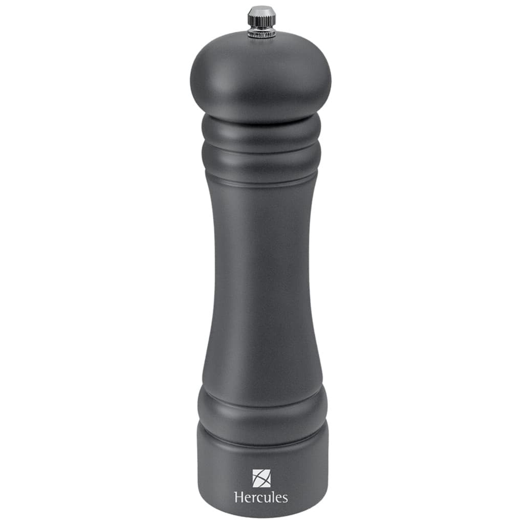 Moedores De Sal Pimenta Especiarias Em Madeira Premium 20cm Soft Touch Hercules Cinza