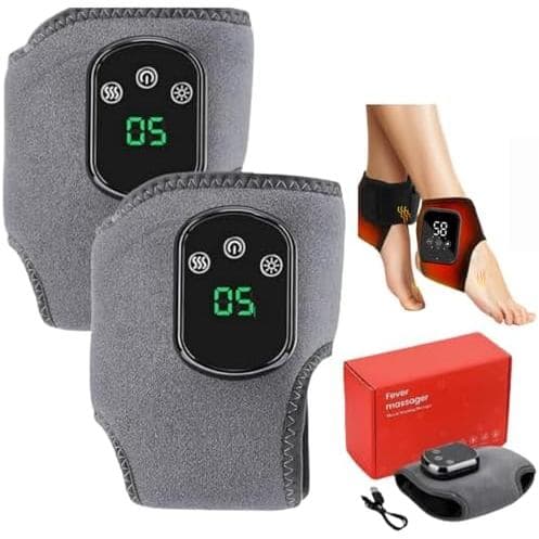 Massageador de Pés para Neuropatia - Massageador de Pés com Aquecimento Ajustável 3 em 1, Portátil, Sem Fio, com