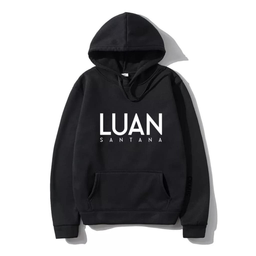 Moletom Canguru Luan Santana Cantor Artista Blusa de Frio Capuz e Bolso