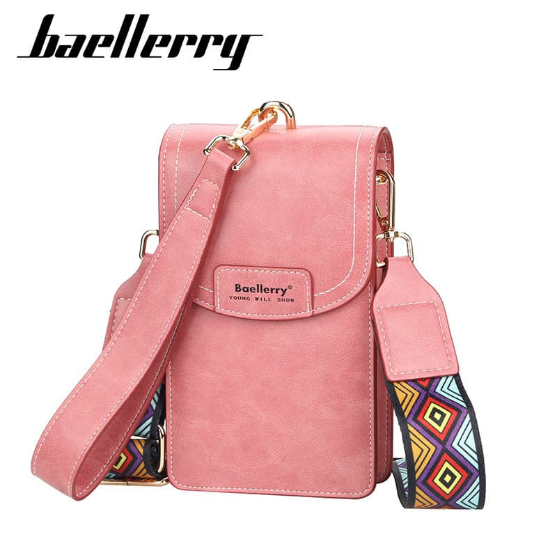 Baellery saco do telefone móvel feminino versão coreana grande capacidade sucção fivela saco do mensageiro moda All-Matc