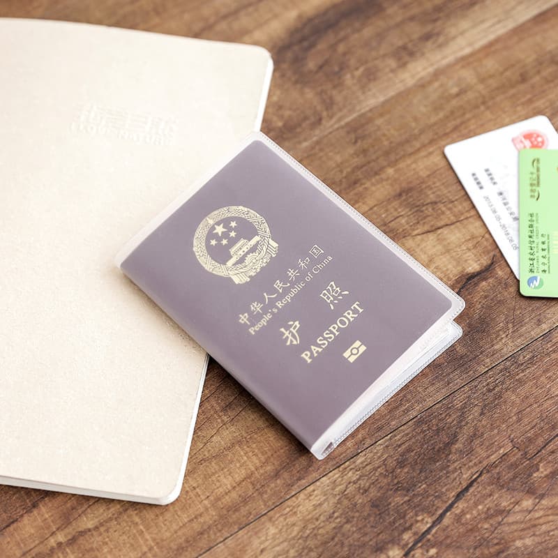 Porta-passaporte multifuncional à prova d'água, capa protetora, transparente fosca, porta-documentos, porta-cartões de P