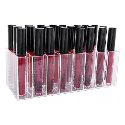 Organizador de Gloss, Batons e Pincéis – Acrílico Transparente, Sofisticado e Funcional