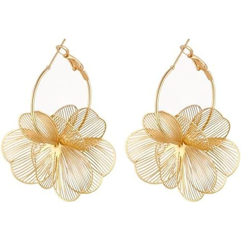 Brincos De Flores Pendurados Para Mulheres , Argola Modernos , Joias Florais