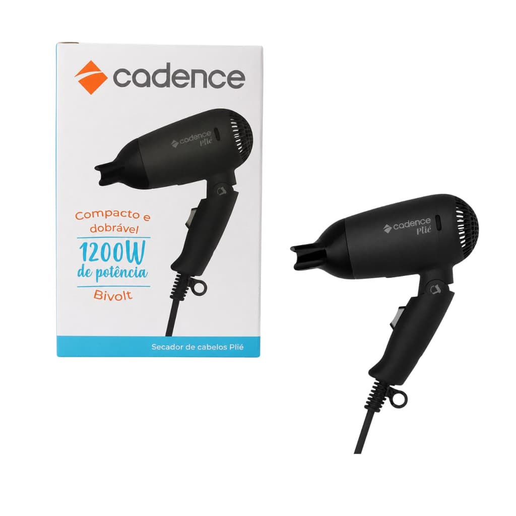 Secador Cadence Viagem Bivolt Compacto Dobrável