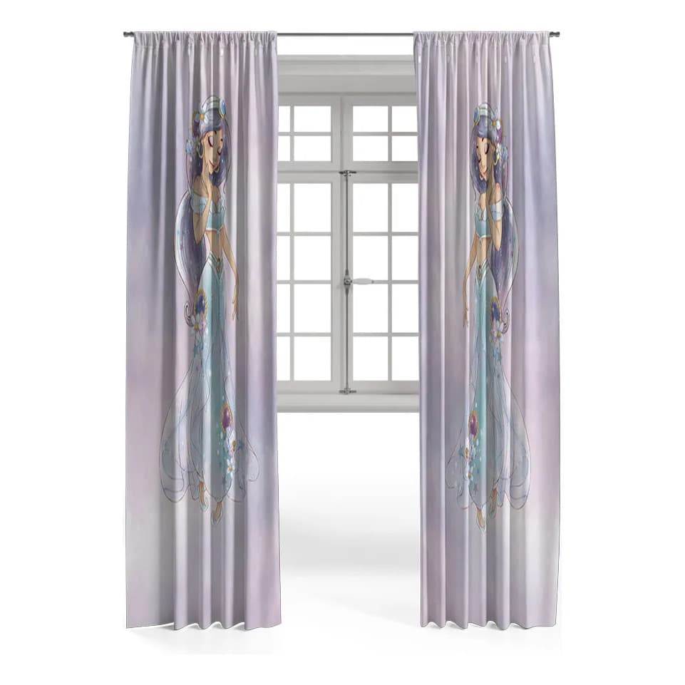 Cortina Jasmine Infantil 2,80 X 1,20 Princesas Meninas Temas