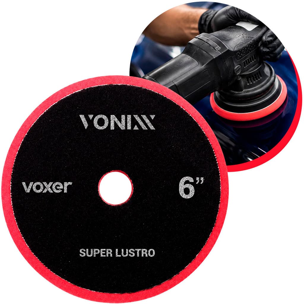 Boina Voxer Super Lustro 6 Polegadas Polimento Automotivo Profissional Politriz Premium
