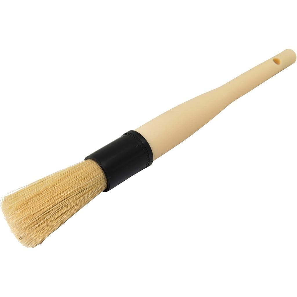 Escova de Detalhamento de Cabelo de Javali Chemical Guys - Limpeza Suave e Sem Riscos para Rodas, Grelhas, Emblemas e Su
