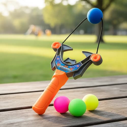 Estilingue Brinquedo Menino Lança Bolas Infantil Atiradeira Arminha