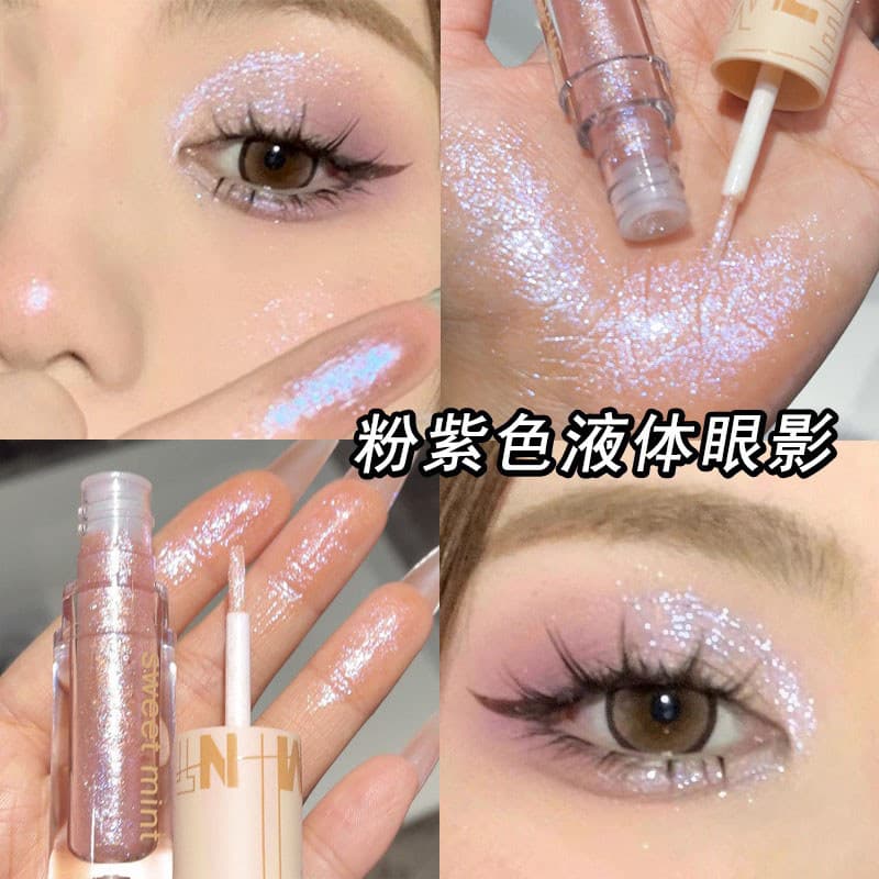 Sombra líquida Super piscando fino glitter perolado deitado bicho da seda brilhando uma gota lágrimas perolado glitter E