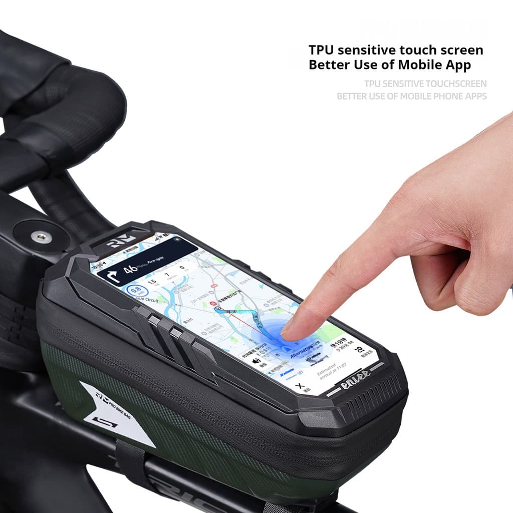 ENLEE Bolsa Para Bicicleta , Tubo Frontal , Estrutura De Tela Sensível Ao Toque , À Prova D'água , 5.8/6 6.7 Polegadas ,