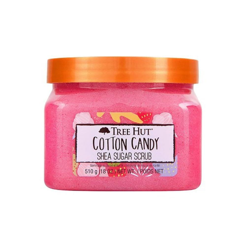 Esfoliante Corporal Tree Hut Cotton Candy Shea Sugar, Esfoliante, Hidratante e Nutritivo com Manteiga de Karité e Óleos