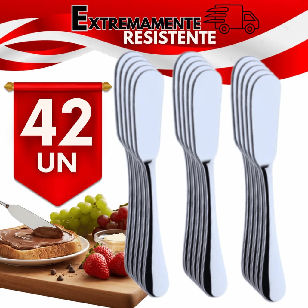 Kit 42 Espátulas Para Patês Manteigas Geleias Cremes Espátula14CM Original Line COLOR