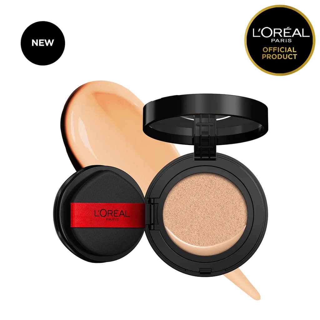NOVA Base L'Oréal Paris, Infallible Fresh Wear Cushion Foundation, Duração de até 24 horas, Oferece Cobertura Impecável