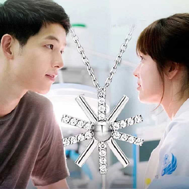Joias de celebridades coreanas, pingente "Descendentes do Sol", colar de girassol de Song Hye-kyo, Xiang 9UVV RQJZ 5TOU