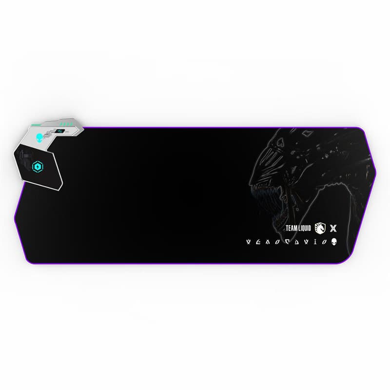 Tecnologia Zhijiang City Houjun Co., Ltd. Alien carregamento sem fio Mouse pad Super grande RGB Desktop jogos à prova dw