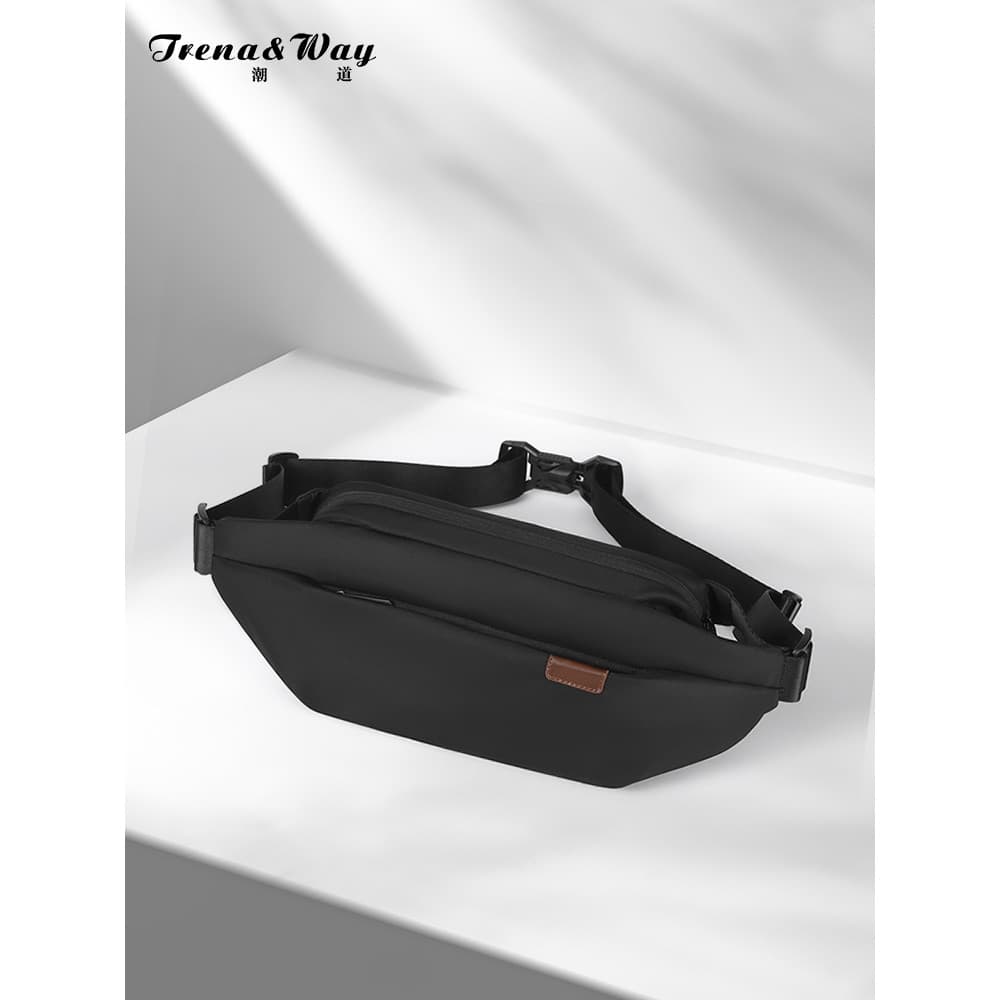 Bolsa de peito masculina, bolsa de cintura esportiva Premium, bolsa mensageiro da moda, um ombro, repelente de água, moc